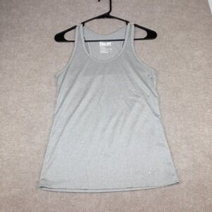 Nike Dri-FIT Womens Racerback Tank Top Gray Heathered Athletic Workout Shirt‎ S